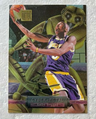 1996 - 97 Kobe Bryant Fleer Metal Cyber - Metal Insert - Rookie - 5 Of 20
