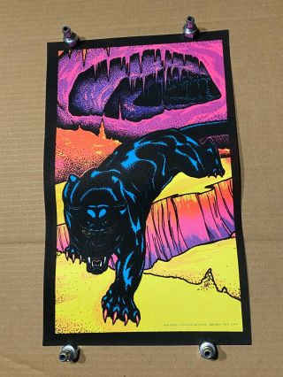 Black Panther 1976 Vintage Blacklight Poster Pro Arts