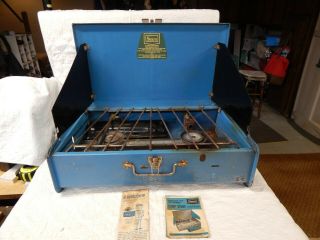 Sears Blue Camp Stove,  Vintage,  476.  72302,  Made In Usa