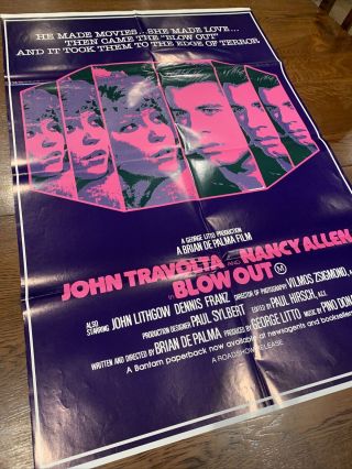 Vintage Movie Poster Blow Out John Travolta Day Bill Sheet Cinema