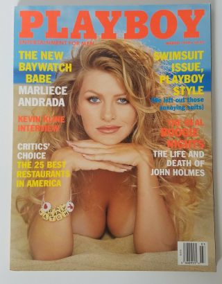 Playboy March 1998 Marliece Andrada Jaime Pressly Kevin Kline Christine Richters