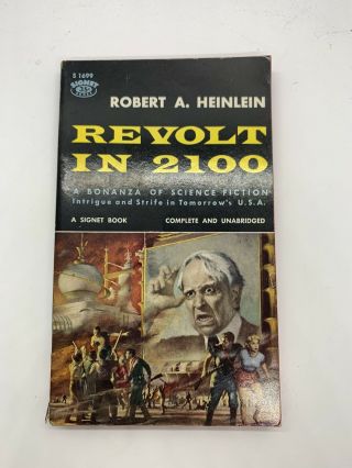 Revolt In 2100 Robert A Heinlein 1959 Signet S1699 Vintage Sci Fi Pb Dystopia