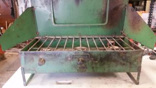 Vintage Antique Coleman Camp Stove Model 418b 3 Burner Cast Iron
