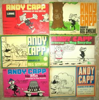 6 X Vintage Andy Capp Landscape Comic Strip Books Reg Smythe 