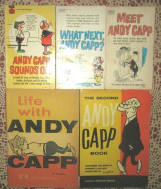5 X Vintage Andy Capp Comic Strip Books By Reg Smythe Second And Life With Andy