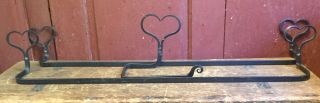 Wrought Iron Towel Bars W Hearts & Wrought Iron Toilet Paper Holder W Hearts