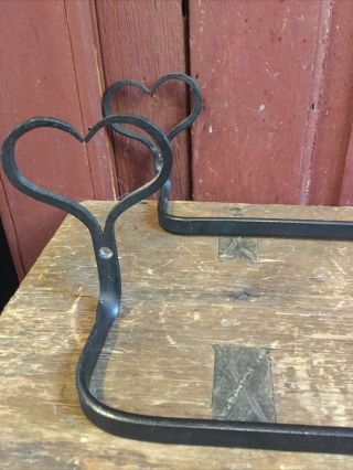 WROUGHT IRON TOWEL BARS W HEARTS & WROUGHT IRON TOILET PAPER HOLDER W HEARTS 3