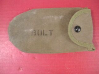 Wwii Us Army.  30 Caliber Browning Bmg Canvas Spare Bolt Pouch -