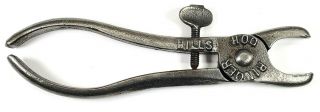 Antique Hills Hog Ringer Pliers 1872 Patent Vintage Farm Tool 6.  5 Inches