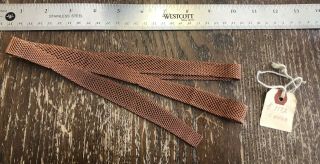 Vintage Copper Wide Mesh Indented Segment Design Chain 3 Plus Continues Feet