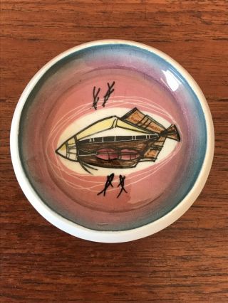 Vintage Australian Pottery Studio Anna Aboriginal Souvenir Trinket Dish