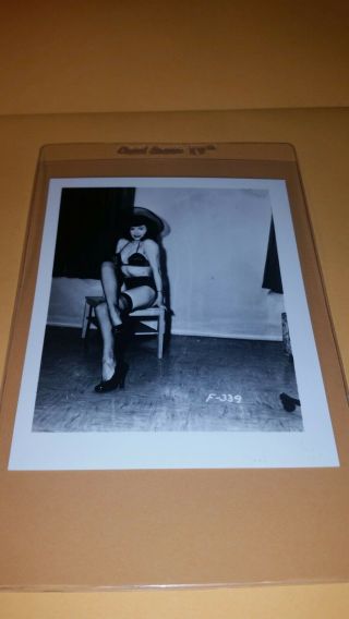 Bettie Page Pin - Up Photo From Vintage Irving Klaw Negative F339