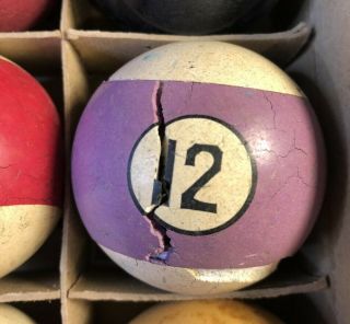 Rare Antique Vintage Set of 16 Pool Balls.  Billards 3