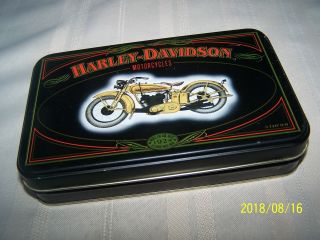 Harley Davidson Historical Playing Cards In Tin 1903 - 1950 2
