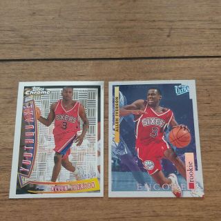 Allen Iverson 1996 - 97 Topps Chrome Youth Quake Rookie & Ultra Rookie.