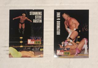 1995 Cardz Wcw Stunning Steve Austin Rookie Cards 29 & 62