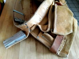 Vintage Sears Craftsman Leather Cowhide Tool Belt Carpenter 