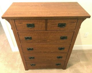 Vintage Wood Finish 6 Drawer Dresser