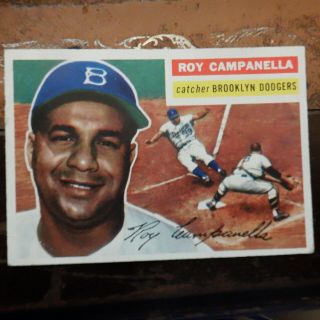 Vintage Baseball Card 1956 Topps Roy Campanella 101 (hof) Ex