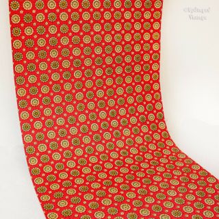 French Vintage 1960s/70s Burgundy Red With Green And Gold Regency Spot Wallpaper
