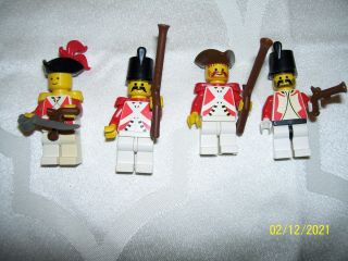 Lego Minifigures Vintage Pirates Imperial Guards 4 Total With Muskets