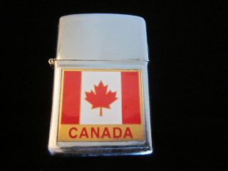Vintage Canada Flag Cigarette Cigar Lighter Japan Canadian Mapleleaf Old