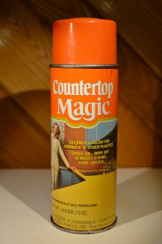 Vintage Countertop Magic Cleans & Polishes Formica & Other Laminates 13.  Oz Spray