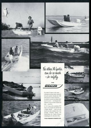 1961 Boston Whaler 14 Foot Boat Boats 9 Photo Vintage Print Ad