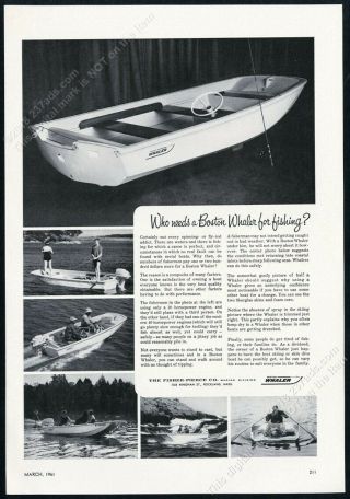 1961 Boston Whaler Sports Boat Boats 6 Photo Vintage Print Ad
