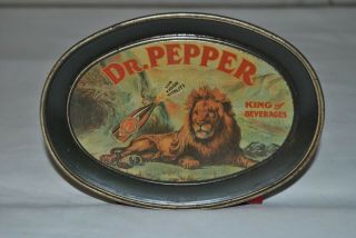 Vintage Oval Tin Tip Tray 1979 Dr.  Pepper King Of Beverages6 " By 4 1/2 " 3