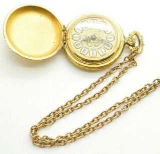 Vintage Lucerne Swiss Made Pocket Watch Pendant Type & Chain Parts Repair
