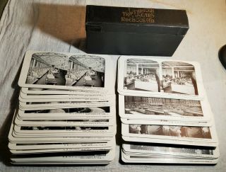 Antique A Trip Through Sears Roebuck & Co.  Complete Set Of 50 Stereoscopic Views