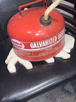Vintage Eagle 2.  5 Gallon Galvanized Vented Gas Can Usa Model Sp - 2 1/2