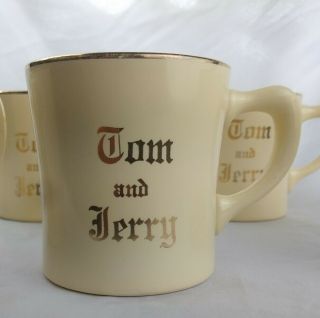 6 (six) Vintage Tom And Jerry Coffee Punch Cup Mug By Homer Laughlin - Usa