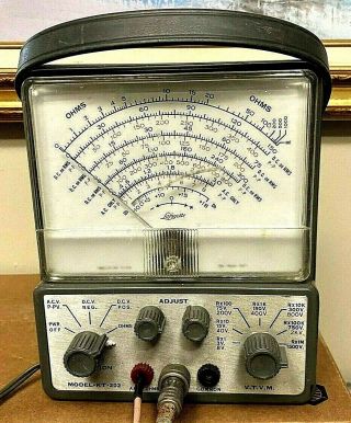Vintage Vacuum Tube Voltmeter Multimeter Lafayette Kt - 202