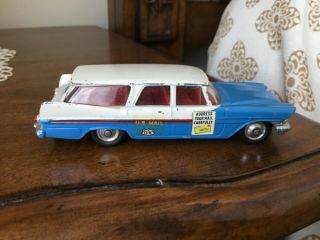 Vintage Corgi Toys Plymouth Sports Suburban Us Mail Carrier Car Red White Blue