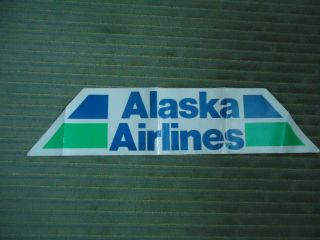 Vintage Alaska Airlines Logo Large Equipment Decal / Sticker 31 X 7