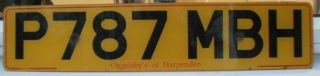 England United Kingdom Uk Great Britain Gb Old License Plate P787 Mbh