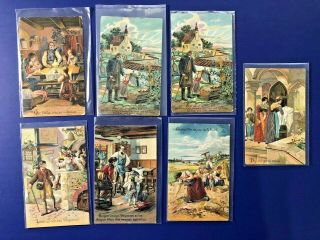 7 Religious Greetings Antique Postcards 1900s.  Lord 