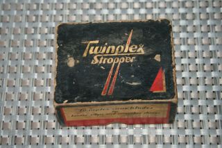 Vintage Twinplex Stropper G - 100 Razor Blade Sharpening Machine And Vintage Box