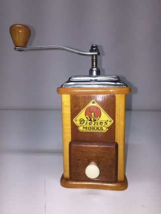 Vintage/antique Pe De Dienes Mokka Coffee Grinder Model 568 Hand Crank