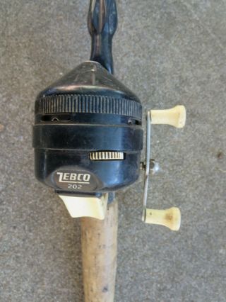Vintage Zebco Combo 202 Spincasting Reel And Centennial 4020 Rod U.  S.  A