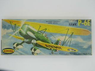 Vintage Aurora Model Kit Curtiss Hawk P - 6e 1/4 " Scale
