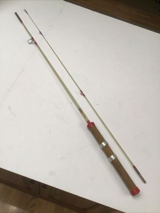 Vintage Shakespeare Wonderod 6’ Fishing Rod 2 Piece Opaque Glass Spinning Rod