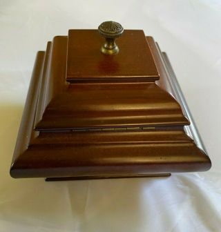 Vintage Bombay Wooden Jewelry Music Box,  Ring Holder Musical Z26 091