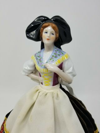 Vintage Goebel Tea Cozy Half Doll Madame De Pont Germany with Stand 0216 2