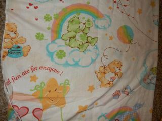 Vintage Care Bears Twin Fitted Bed Sheet (fabric)