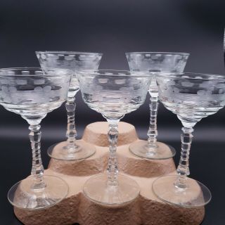 Rock Sharpe Cordial Glass Champagne Tall Sherbet Set Of 5