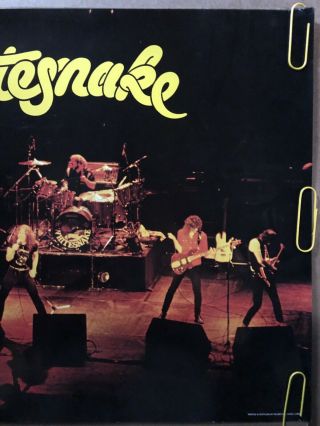 Vintage Poster Whitesnake on stage 1980s Rock & Roll Music Memorabilia 3