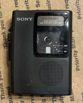 Sony Tcm - S63 Portable Handheld Cassette Voice Tape Recorder Walkman Vintage - 1993